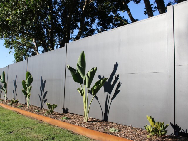 Boundary fence with TrendWall painted black - Jimmy & Tam