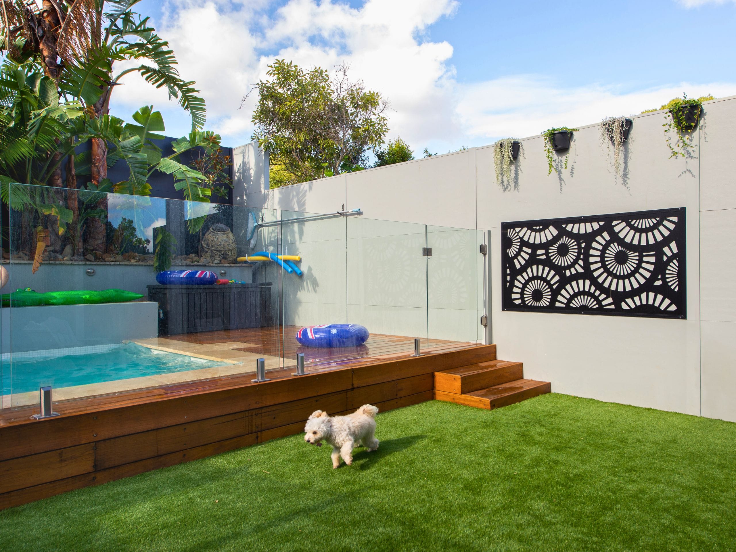 Creating a dog-friendly backyard may help to reduce noise