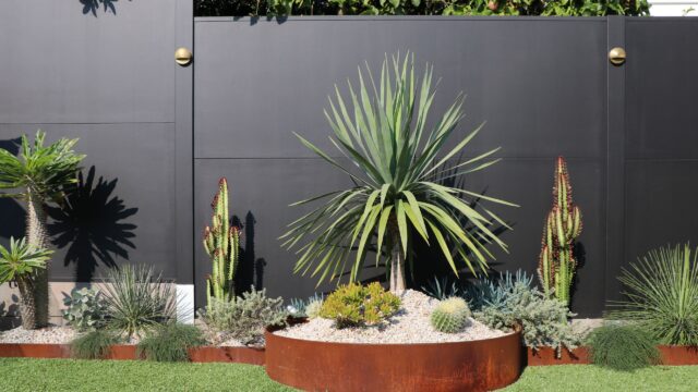 TrendWall boundary fence painted in Night Sky - Jimmy & Tam