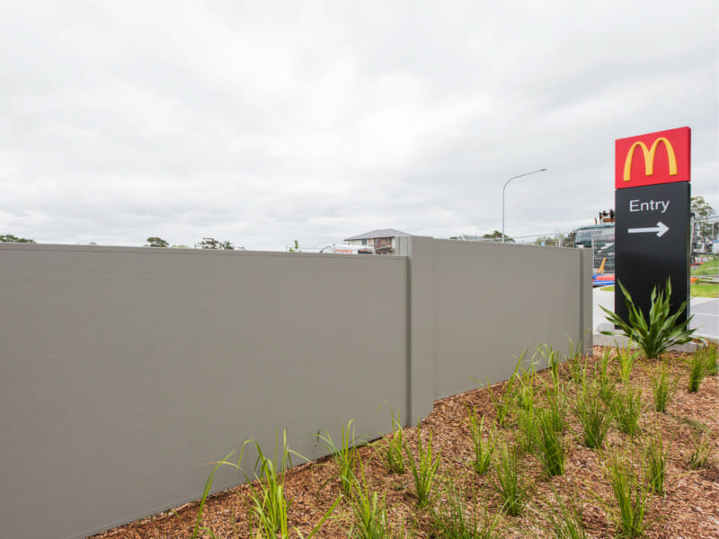 VogueWall offers stylish masonry alternative wall with rapid installation for McDonald’s Kellyville