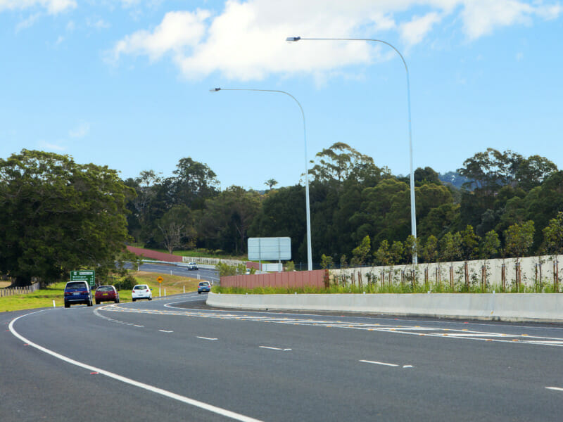 Northern NSW highway dual purpose wall