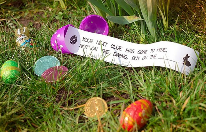 20 Backyard Easter Egg Hunt Ideas - Give me a clue | ModularWalls