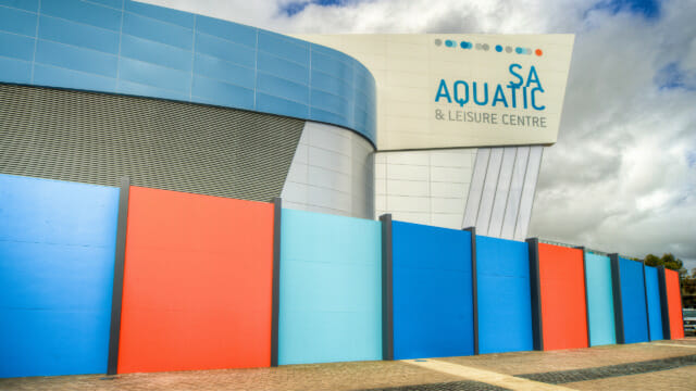 Striking, Acoustically-Rated BarrierWall Makes A Splash at SA Aquatic & Leisure Centre