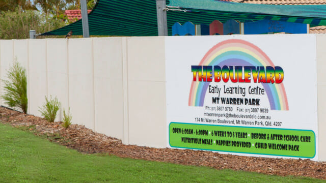 Boulevarde Early Learning Centre Acoustic Fencing with rapid installation