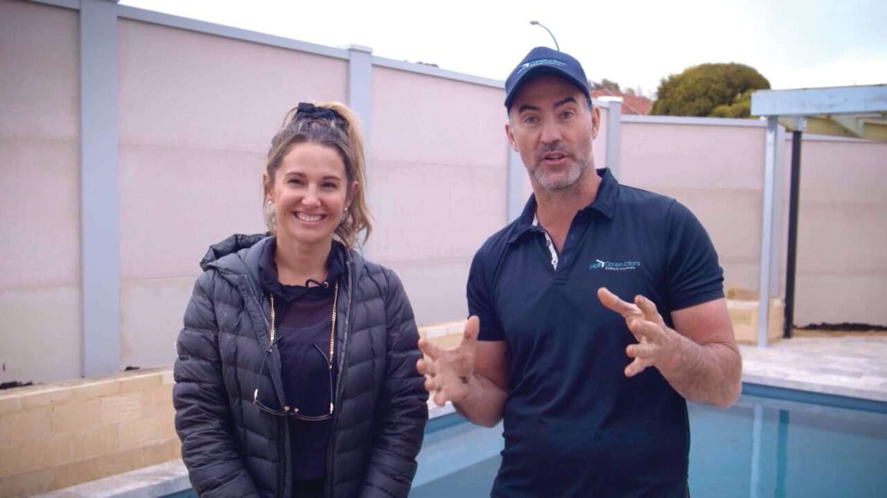 Matt & Elise DIY VogueWall around pool area