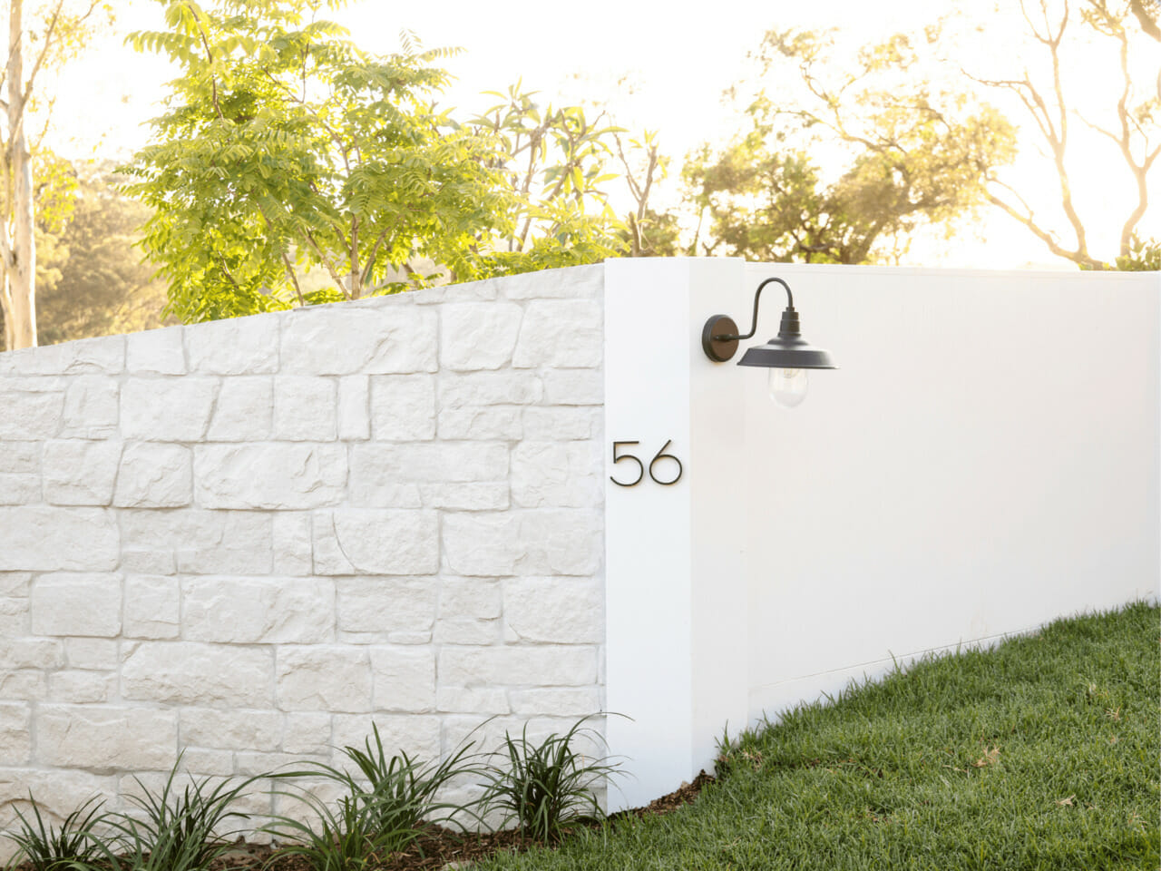 EsateWall with stone cladding - Three Birds Renovations House 13