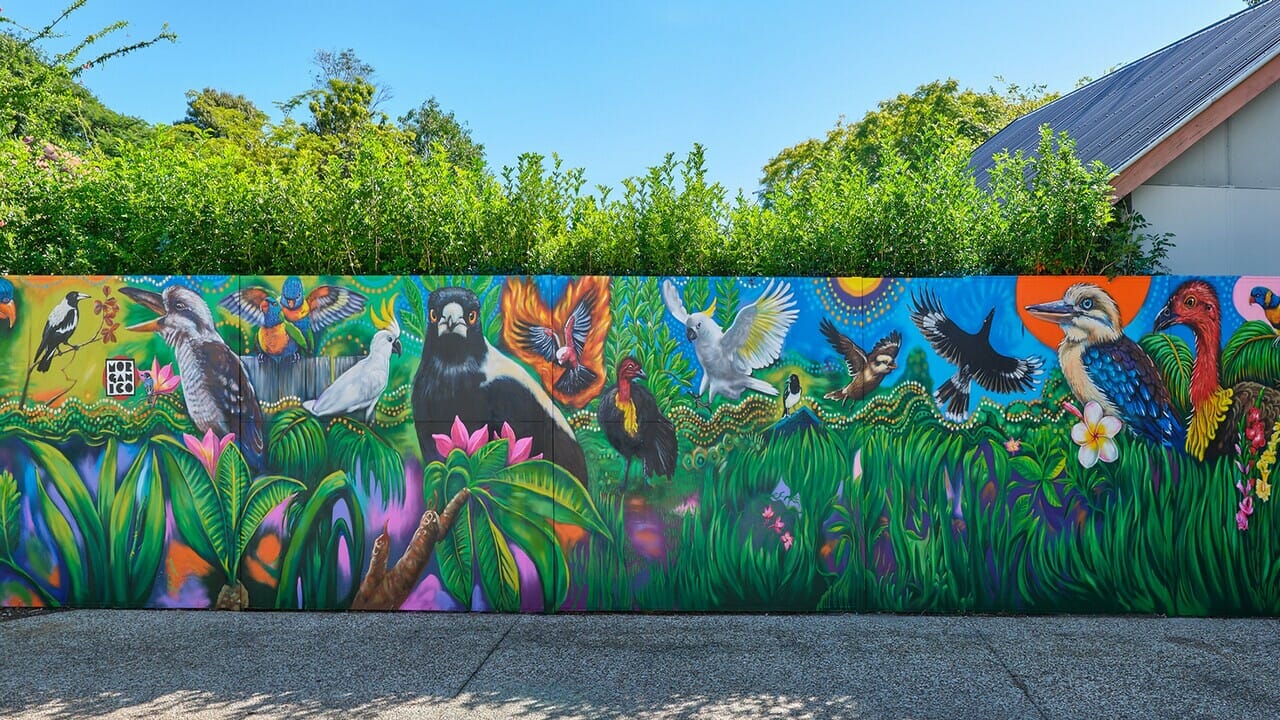 TrendWall boundary fence with incredible bird mural