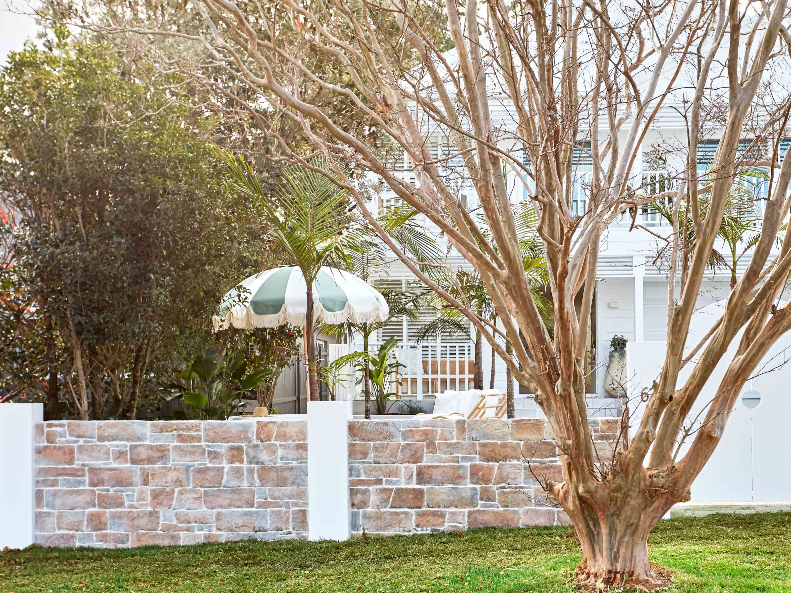 A stone cladding is a classic feature wall idea
