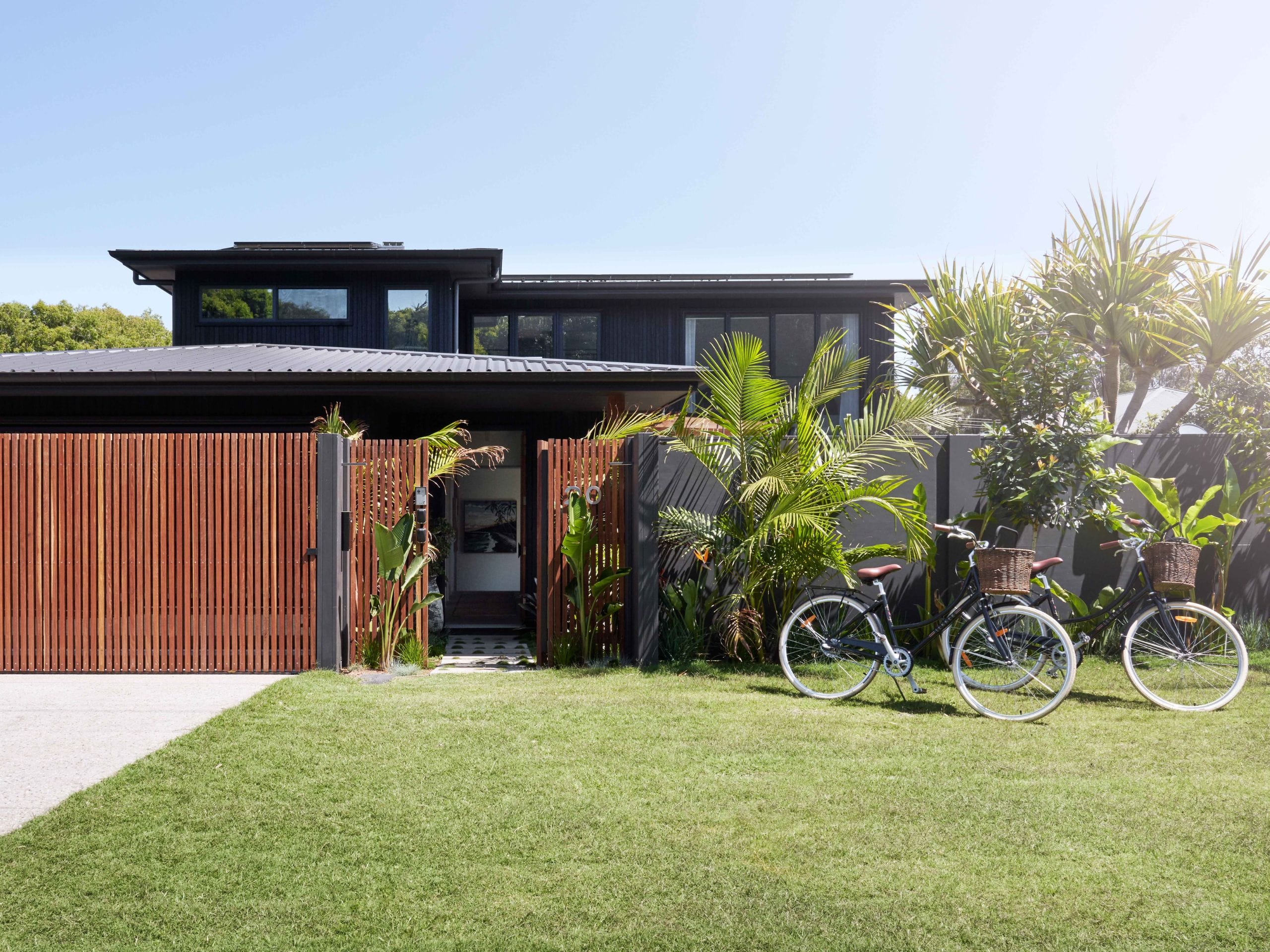 Timber remains a popular material for adding warmth and natural texture to outdoor spaces.