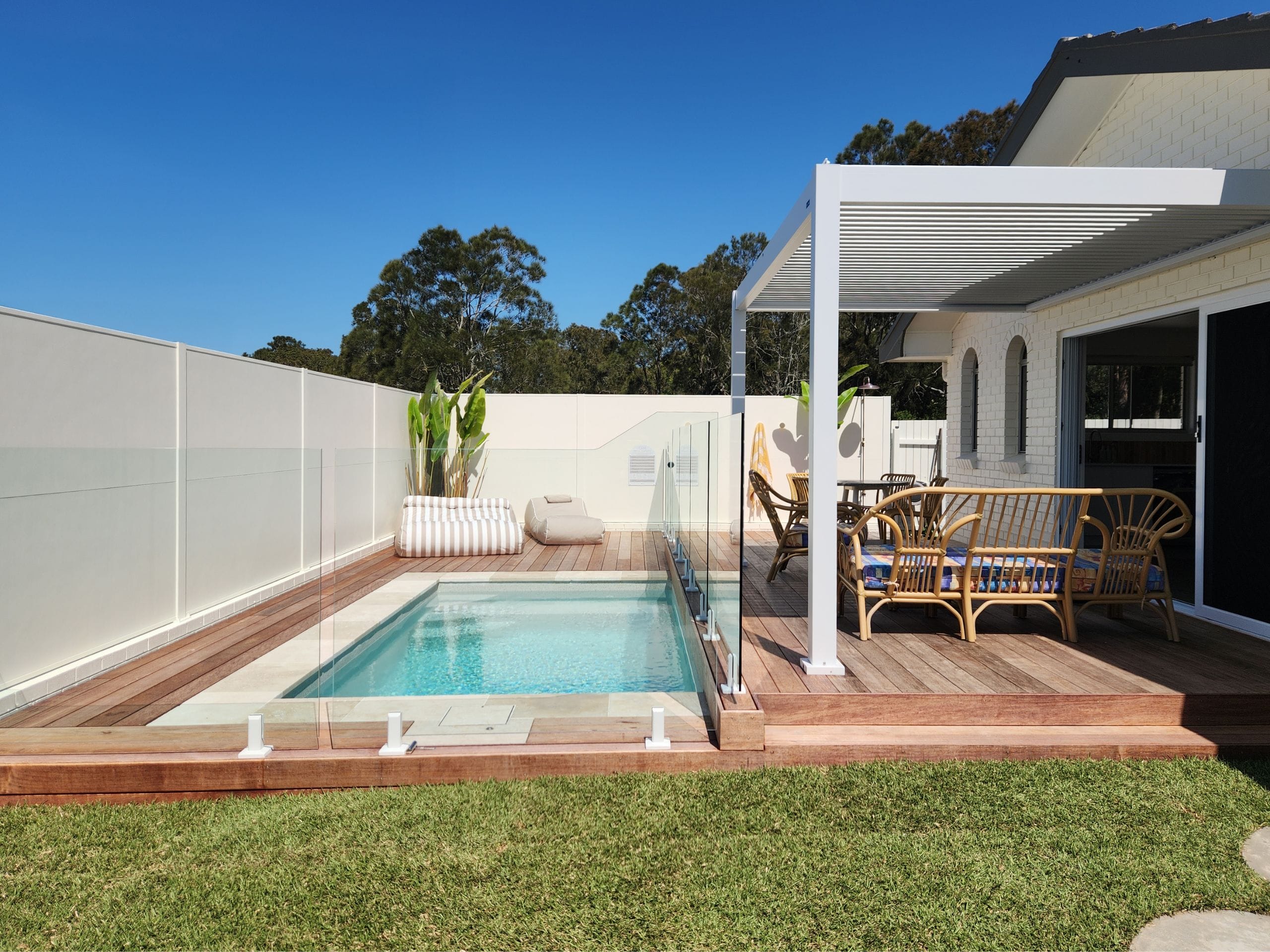 A DIY feature wall or privacy screen can create a bigger transformation, with additional planning for installation and approvals.