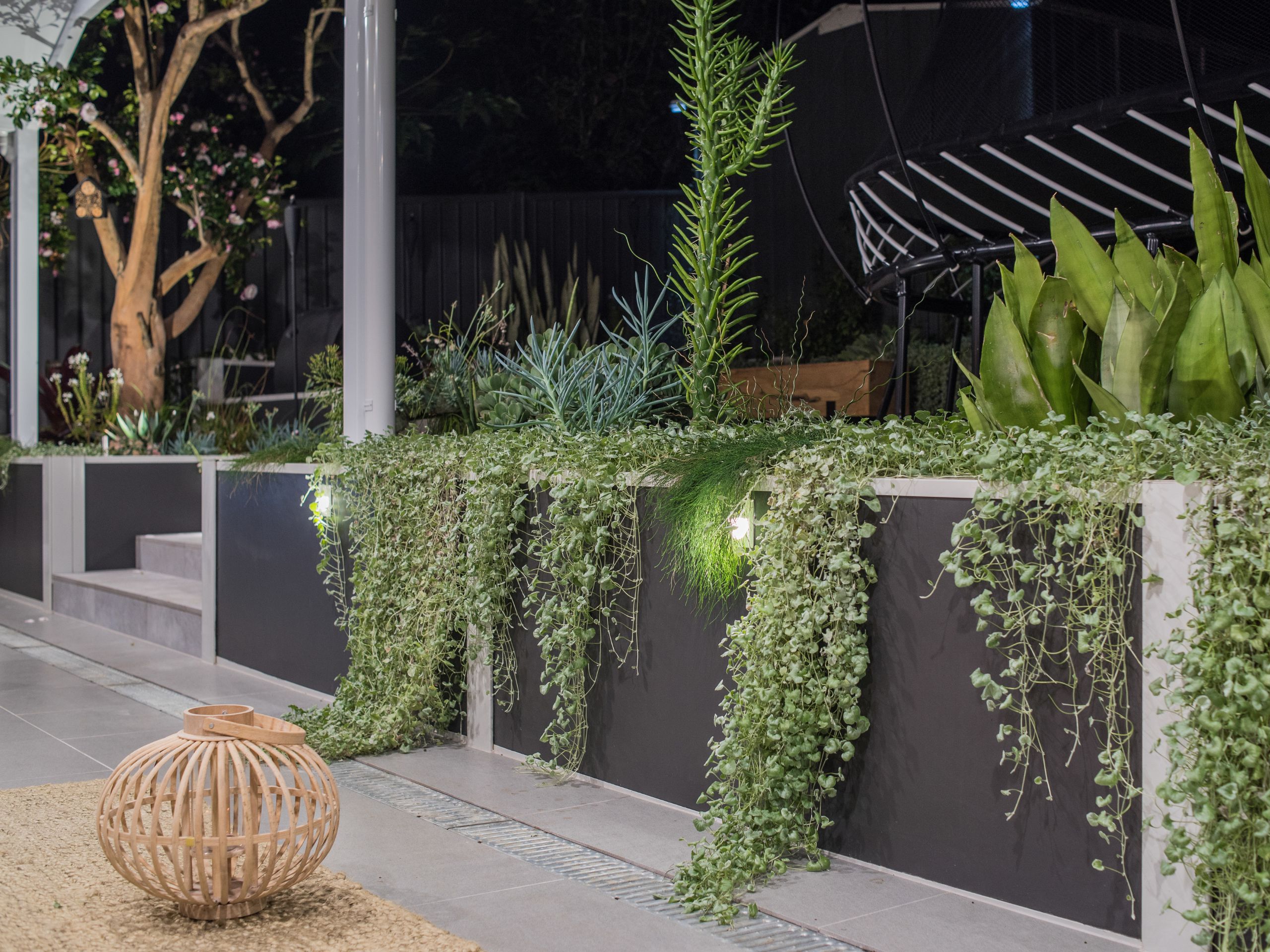 Retaining walls can become a landscaping feature