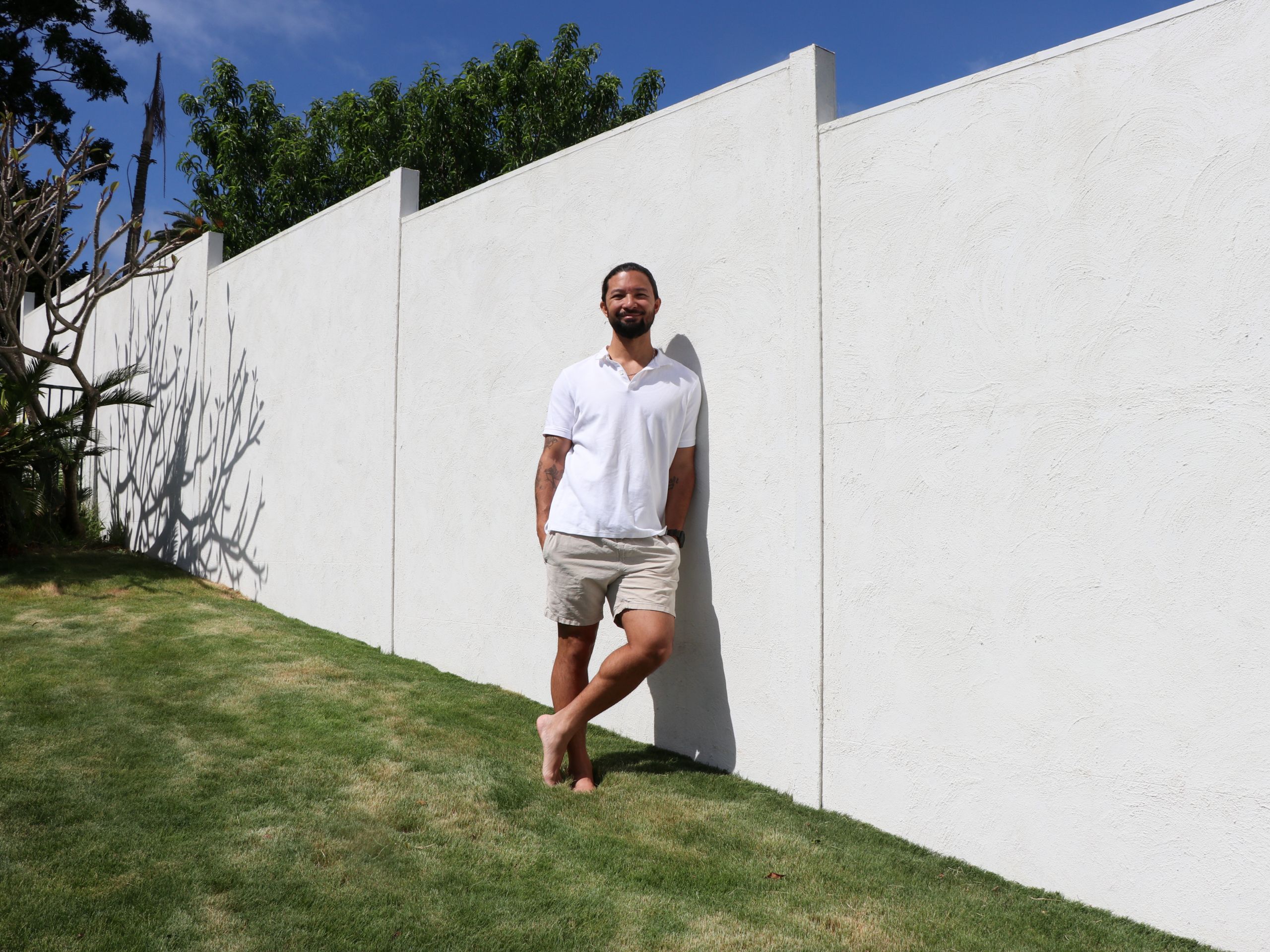Ben Mack standing in front of his TrendWall