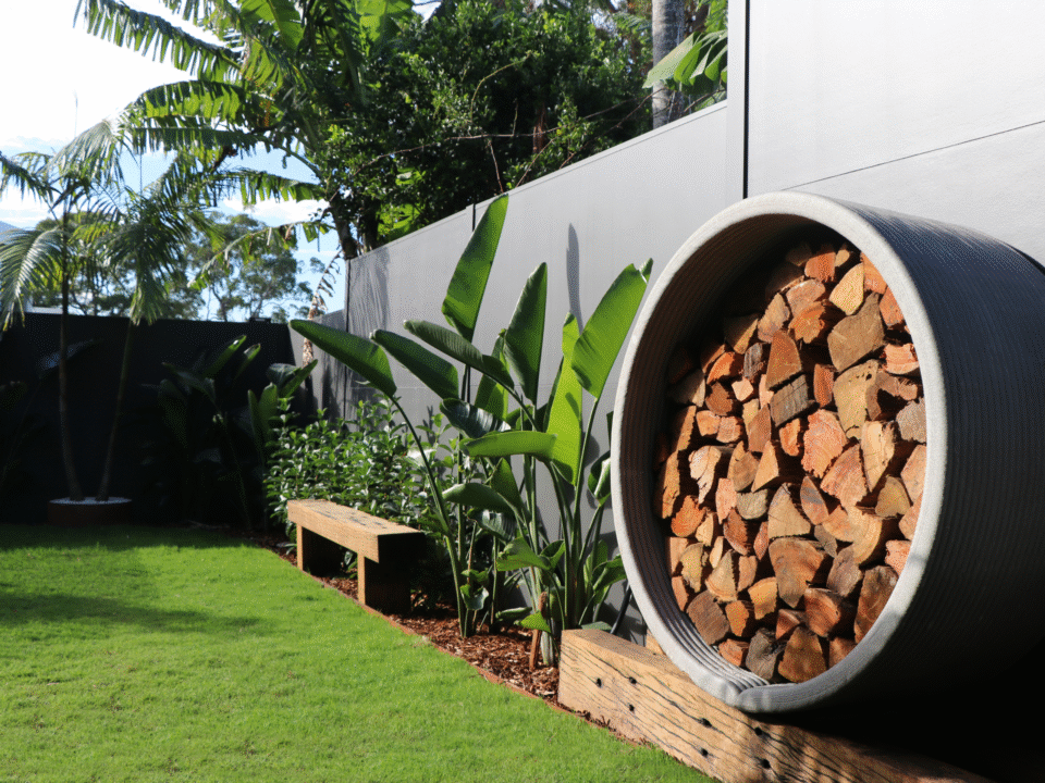 Dark TrendWall with firewood feature