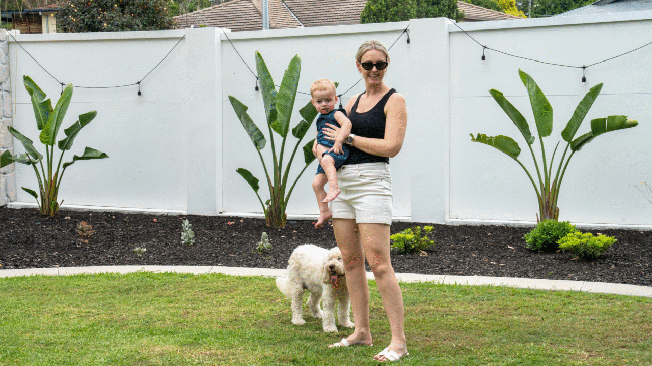 Shades of white family standing in front of ModularWall
