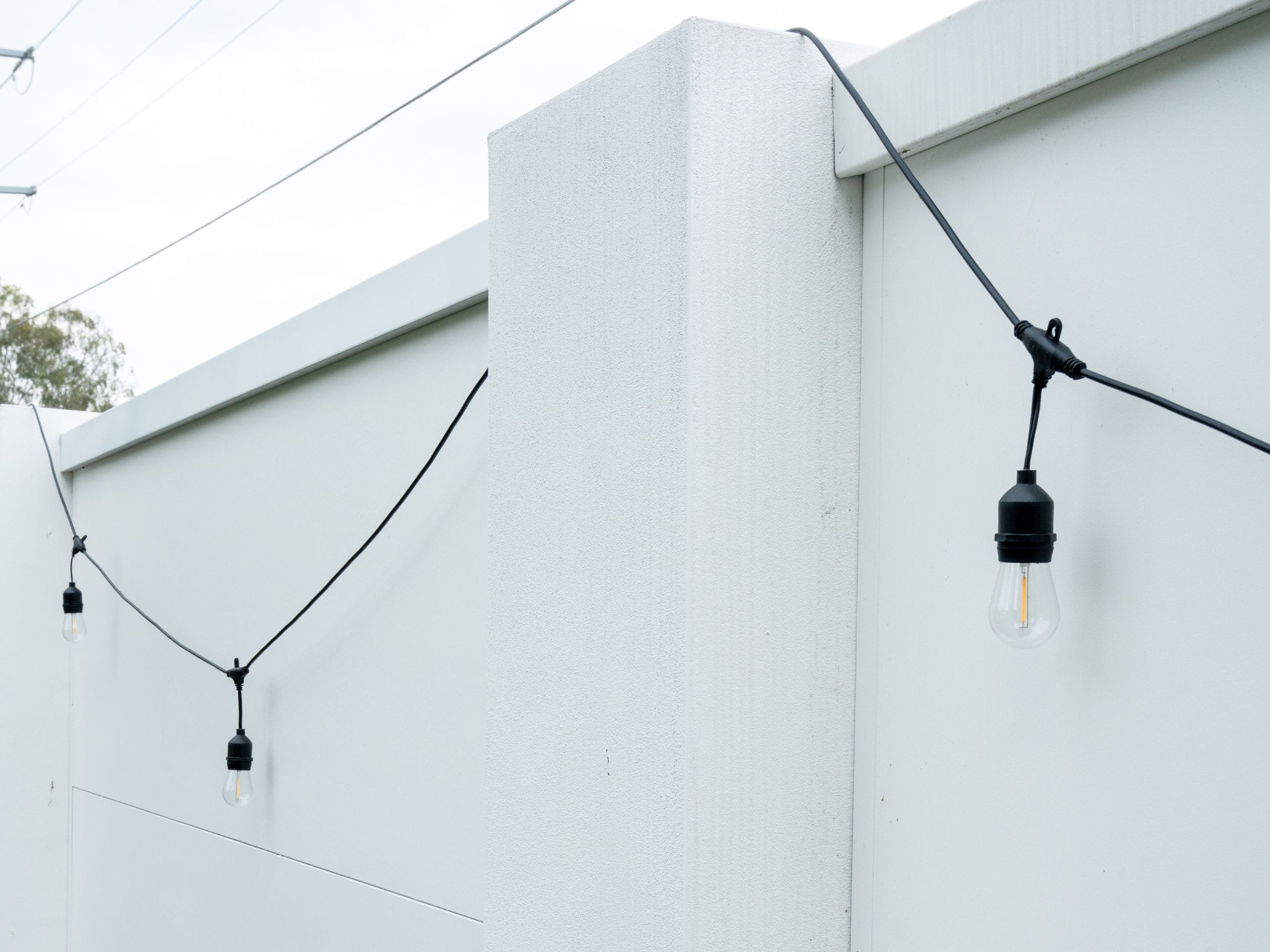 Outdoor lighting always helps to give a space an instant glow up