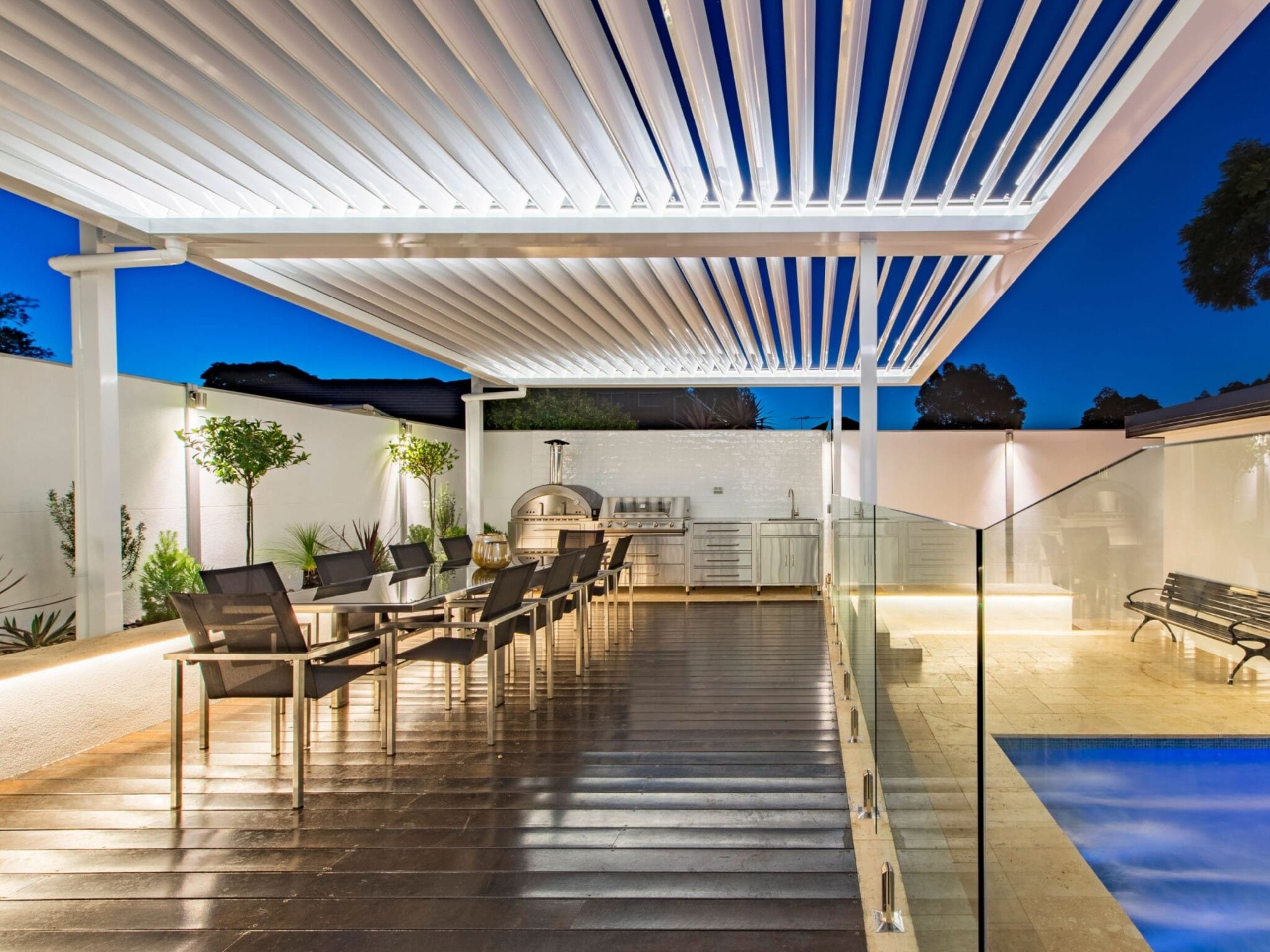 An outdoor space becomes an oasis with backyard privacy solutions