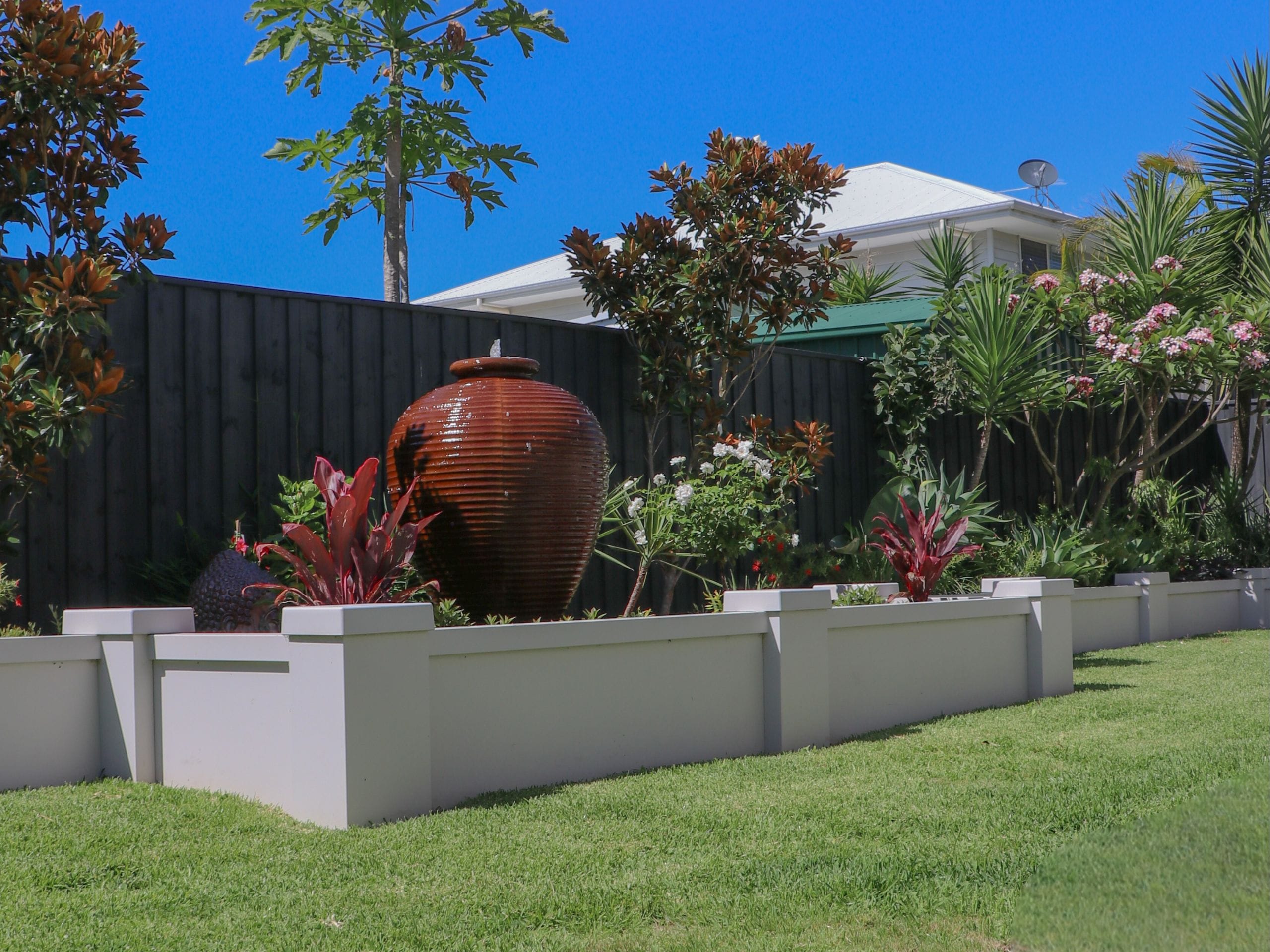 A water feature will instantly bring a sense of zen and calm