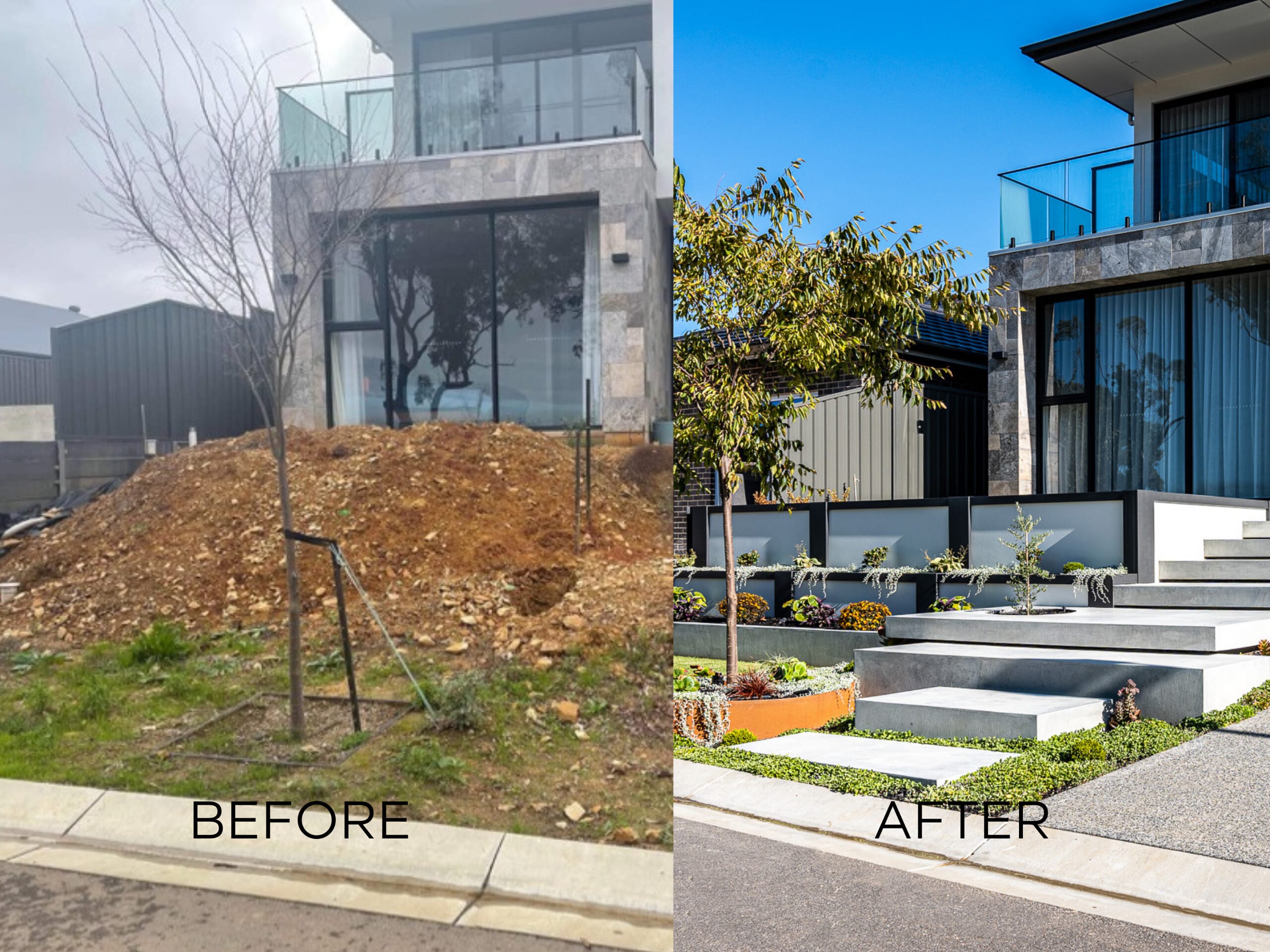 A creative, easy way to transform your front yard is by choosing a composite retaining wall