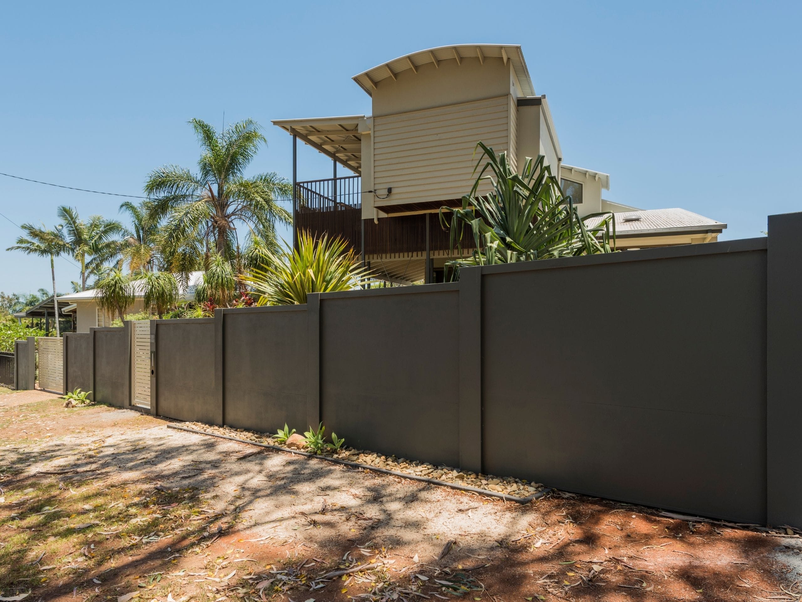 If privacy and security are priorities, a taller boundary wall can create a secluded courtyard space.