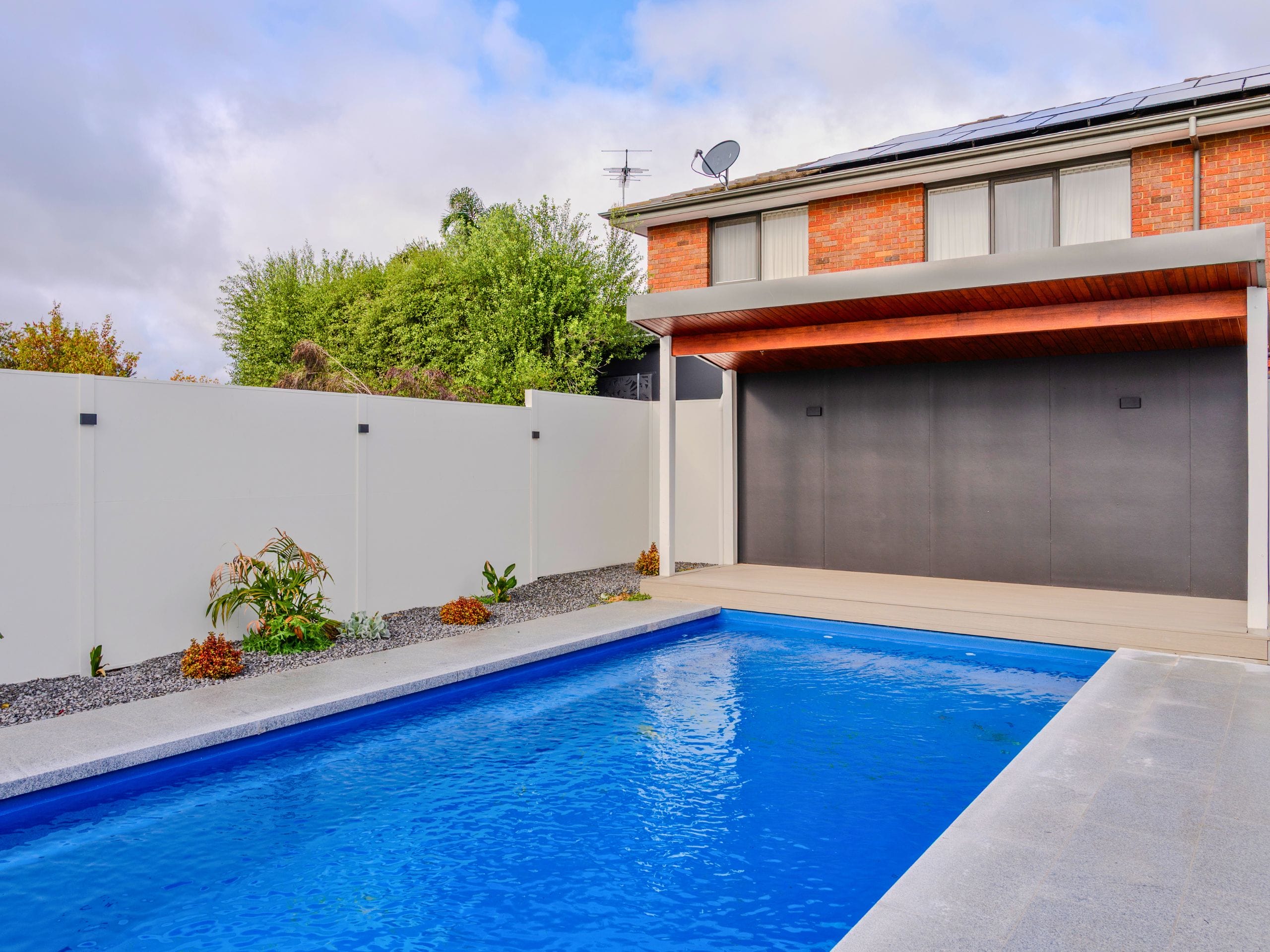 Add an awning for overhead privacy and shade