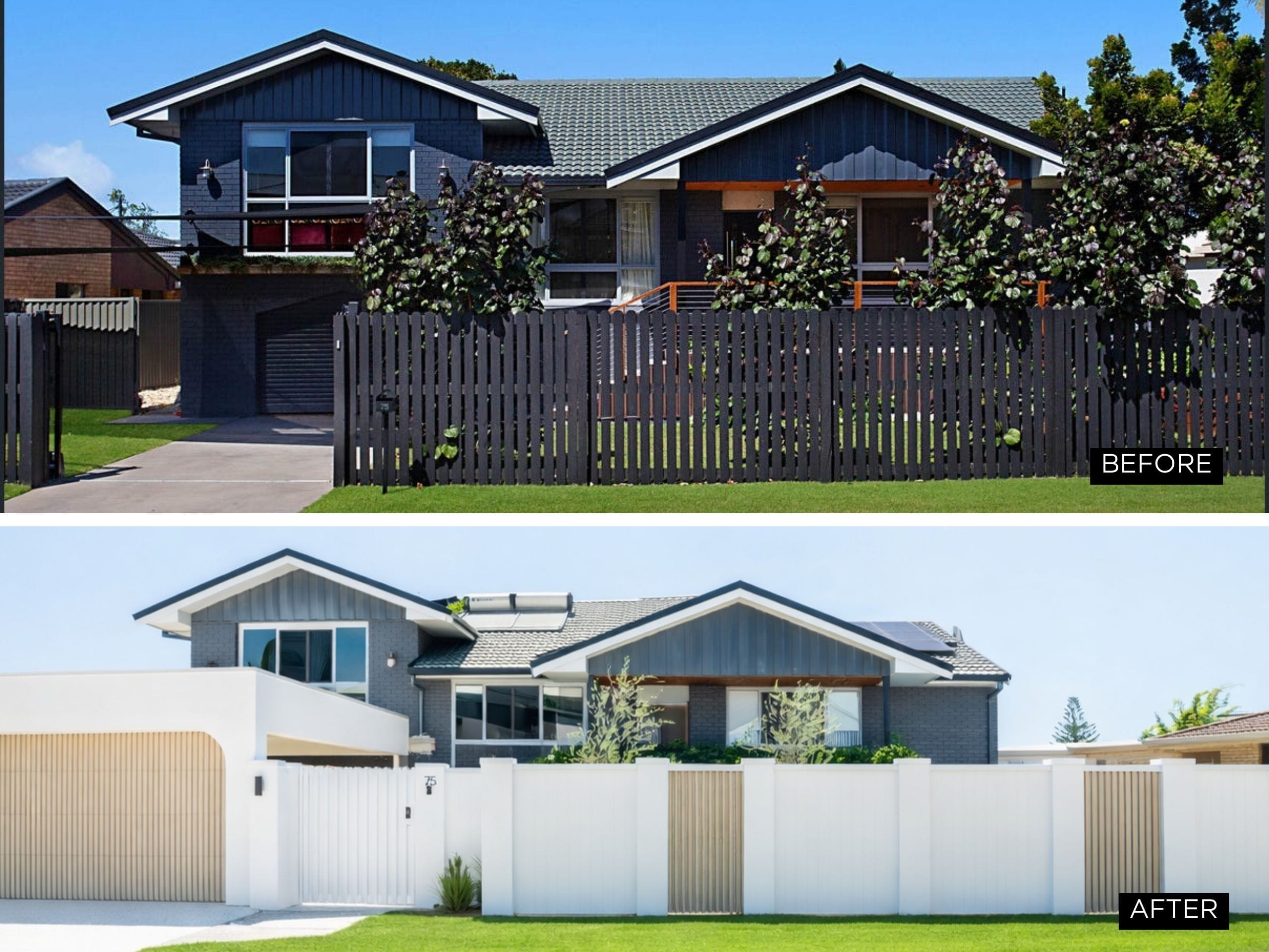 A stylish ModularWalls coastal fence brings style and privacy