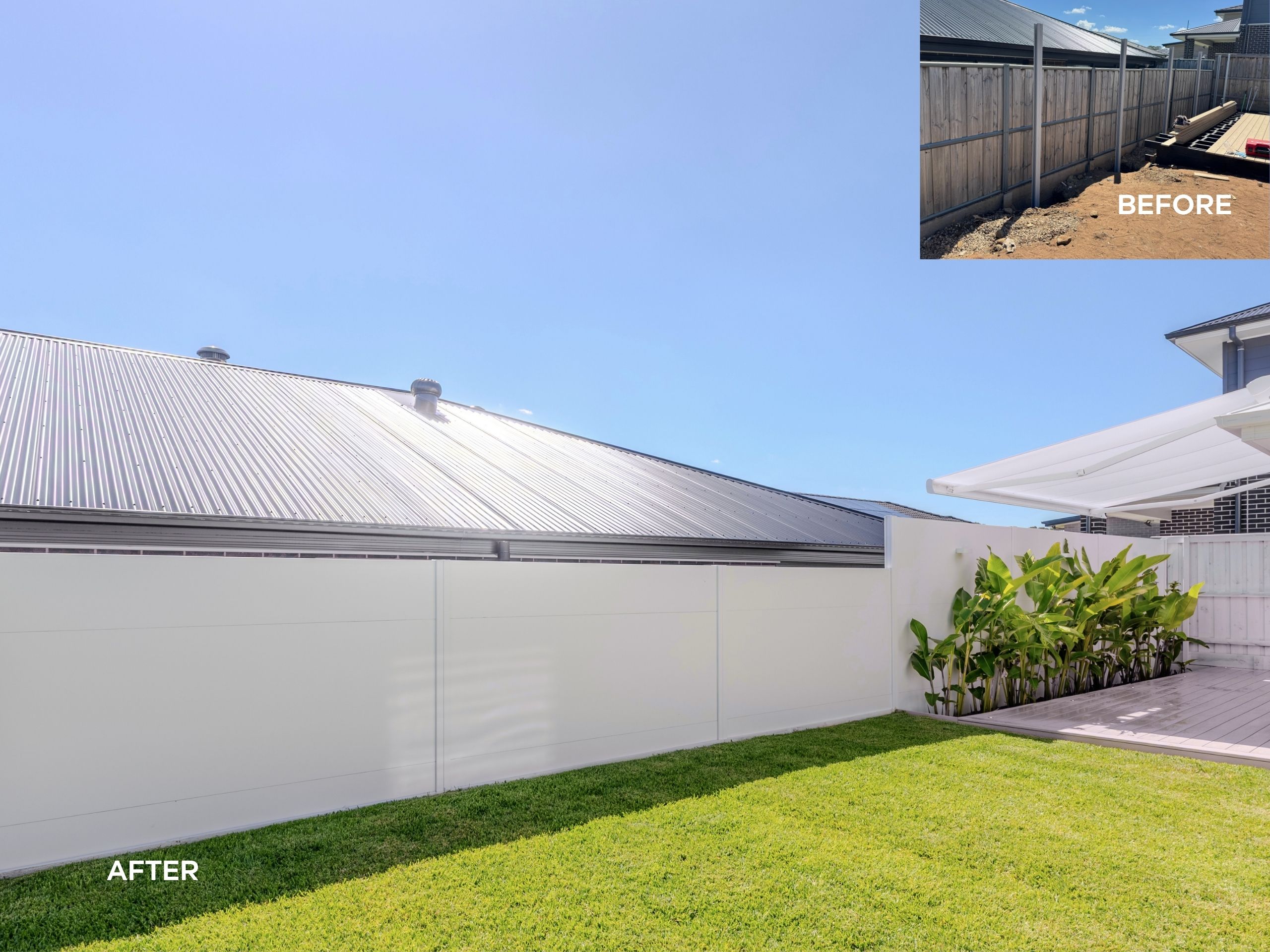 An outdoor privacy screen that's stylish and functional