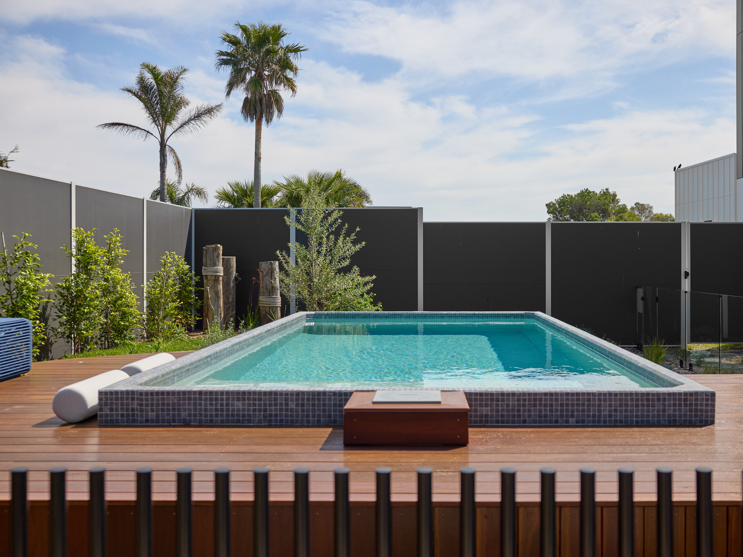Think about combining hardscaping and softscaping. A solid acoustic fence can form the main physical barrier, while trees, hedges, shrubs and layered planting can soften its appearance and create a more private, relaxing outdoor environment.