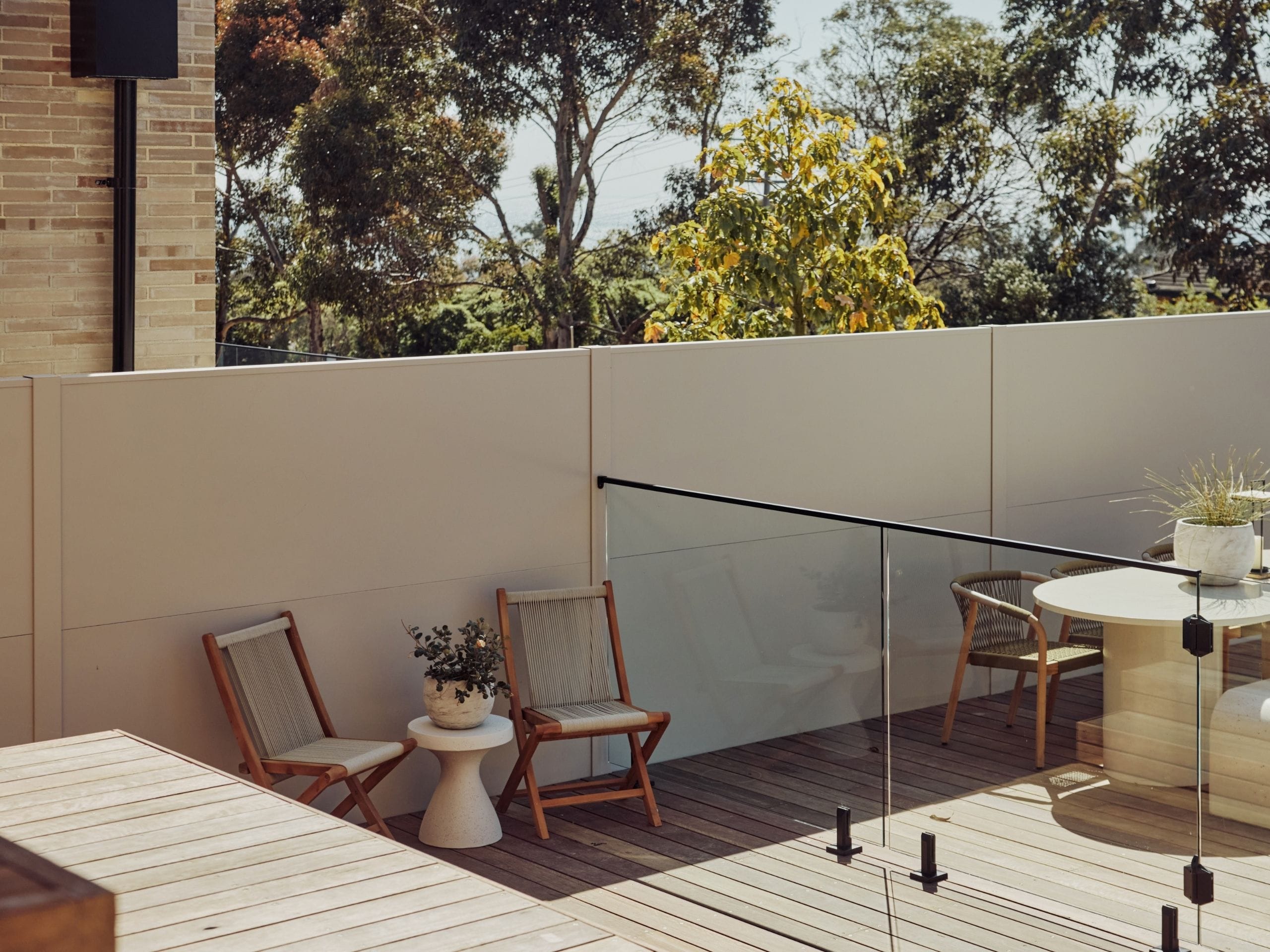 TrendWall® was installed as boundary and poolside fencing across all five homes.
