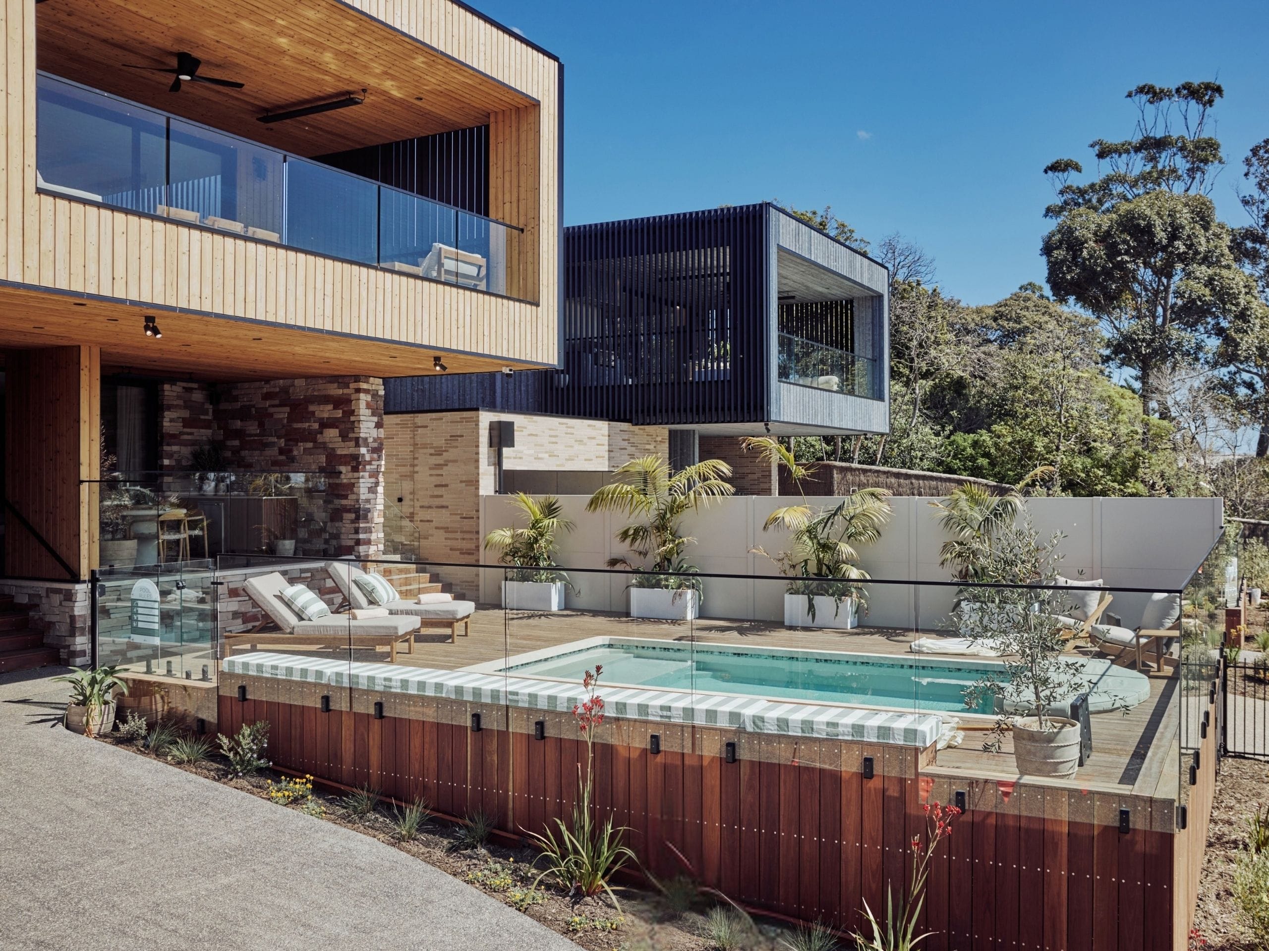 For the first time in The Block’s history, the homes have coastal views. Set in Mount Eliza on Victoria’s Mornington Peninsula, the 2026 season called for outdoor spaces that made the most of their setting while still feeling private, comfortable and ready for everyday life.